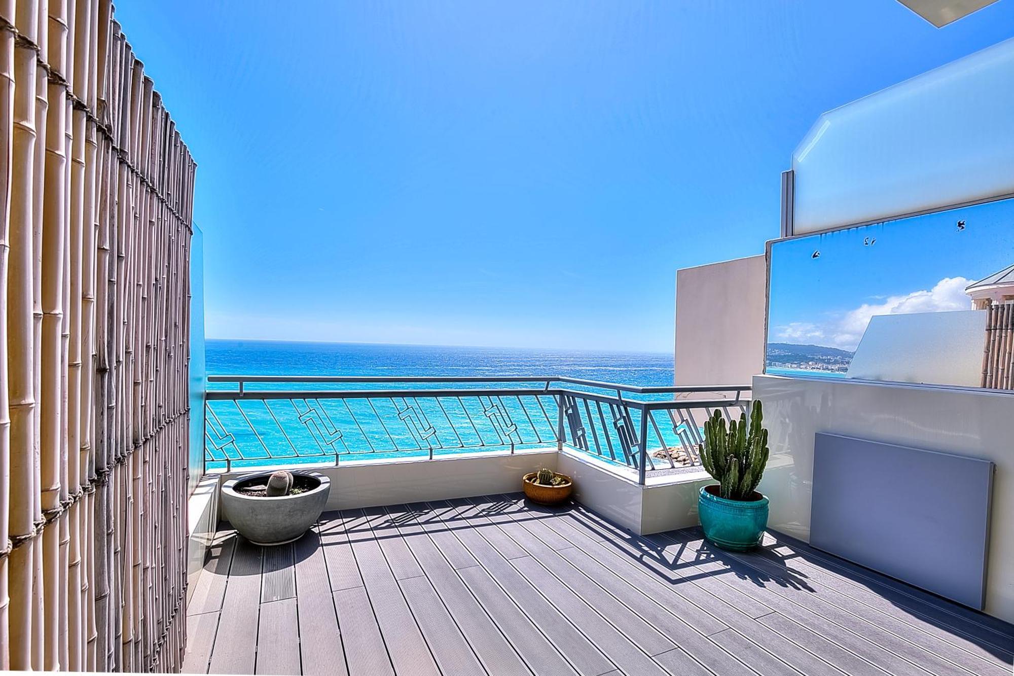 Le Florentina, Dernier Etage Avec Terrasse, Vue Sur La Baie Des Anges Apartment Nice Luaran gambar